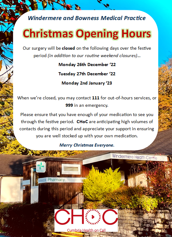 Winter Opening Hours